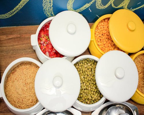 Assortment of grains and vegetables